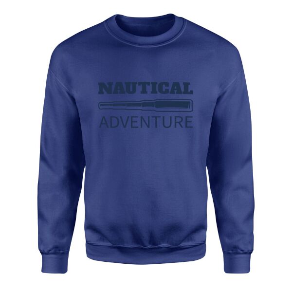 Nautical Adventure Denizci Sweatshirt XL - İndigo Mavisi
