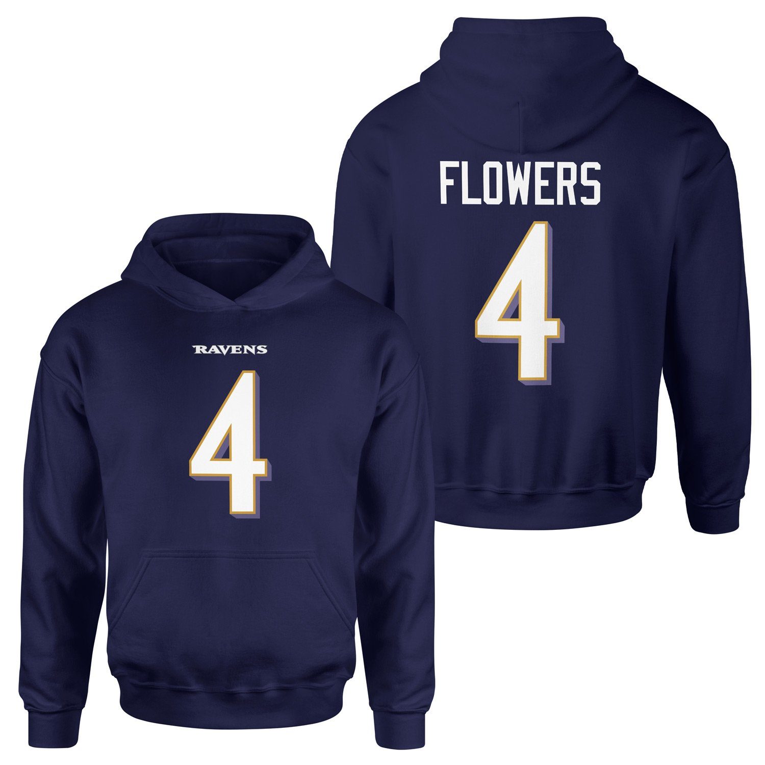 Zay Flowers Baltimore Ravens Hoodie XL - Lacivert