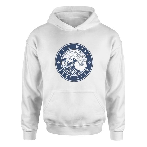 Sea Wave Surf Club Hoodie L - Beyaz