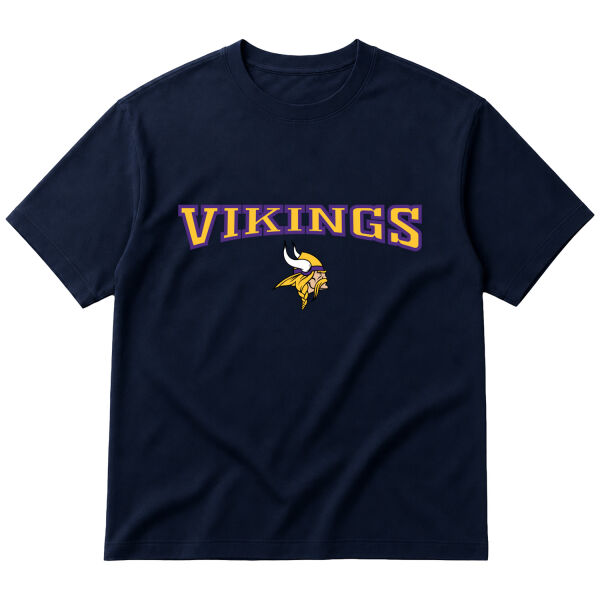 Minnesota VIKINGS B Oversize Tişört L - İndigo Mavisi