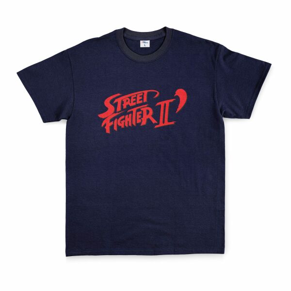 Street Fighter II Tişört S - İndigo Mavisi