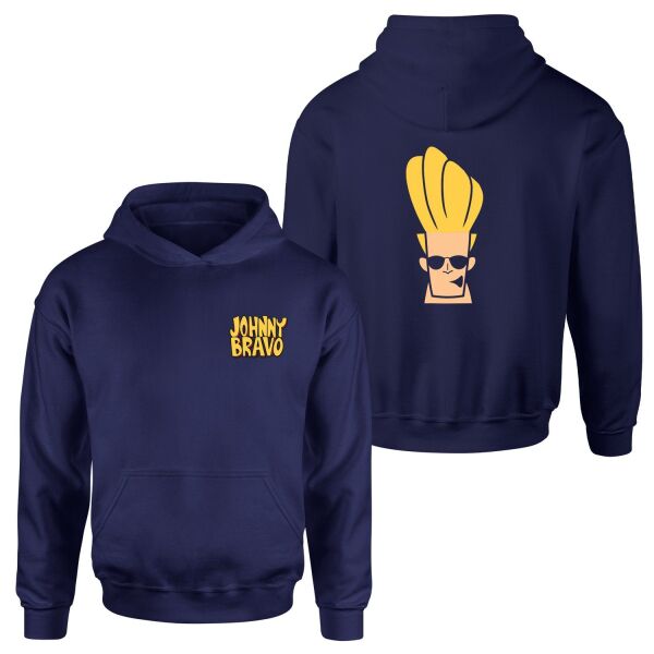 Woah Mamma | Johnny Bravo Hoodie XXL - Lacivert