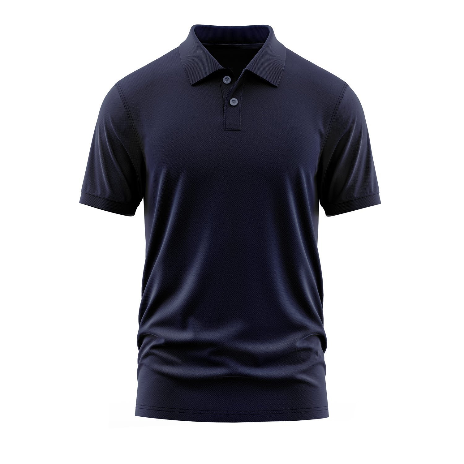 Baskısız Düz Casual Polo Tişört