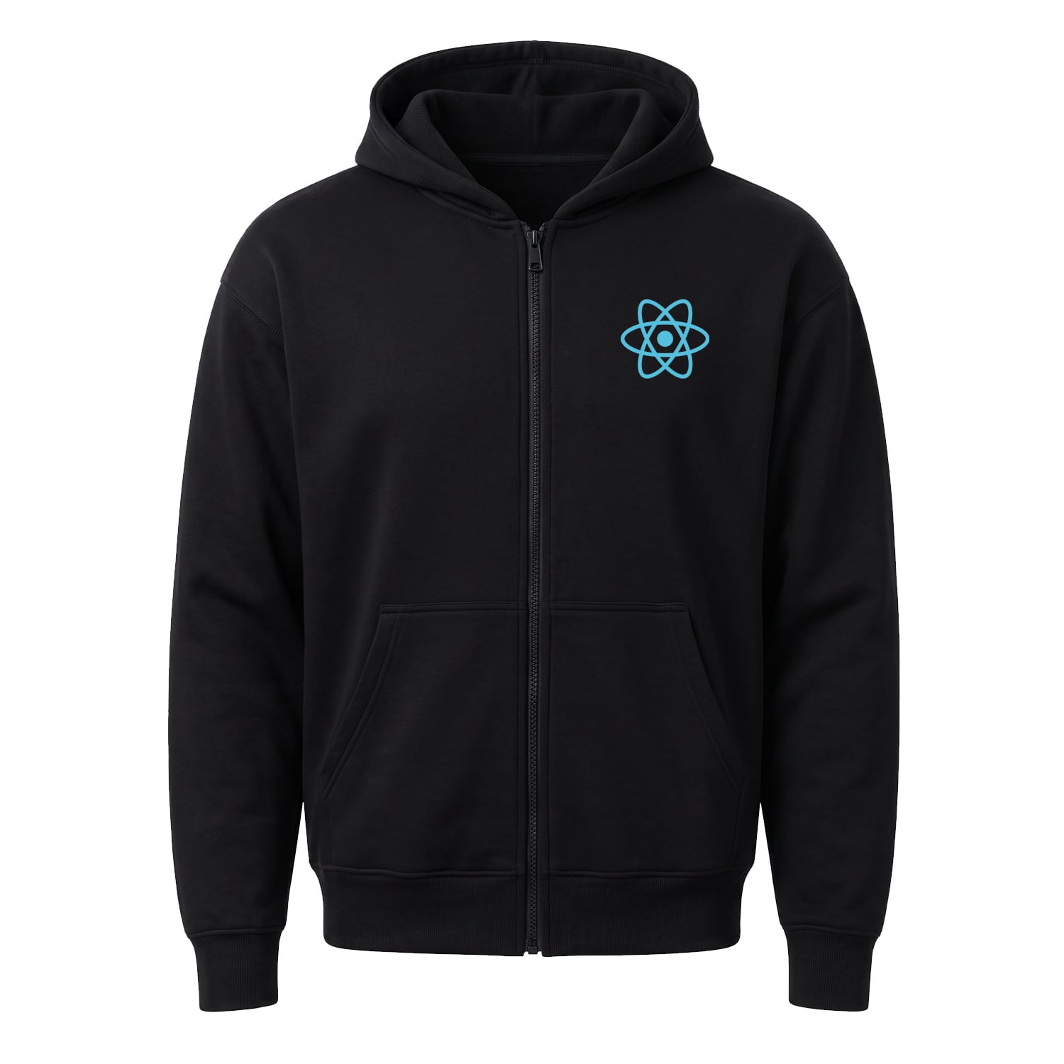 React.js Fermuarlı Kapüşonlu Sweatshirt