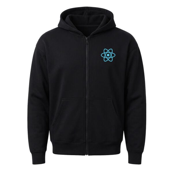 React.js Fermuarlı Kapüşonlu Sweatshirt