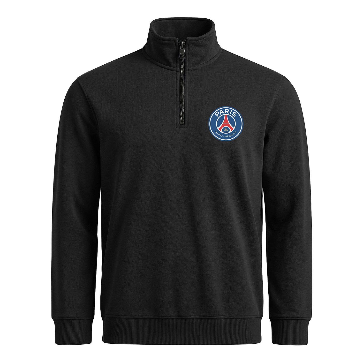 Paris Saint Germain Yarım Fermuarlı Sweatshirt S - Siyah