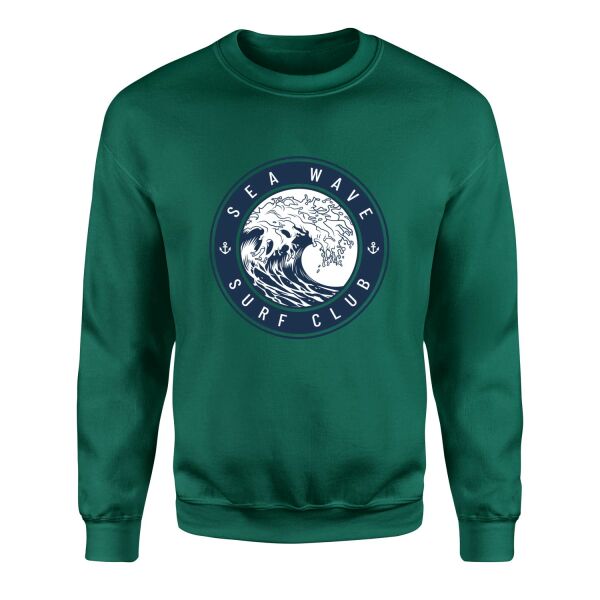 Sea Wave Surf Club Sweatshirt L - Nefti Yeşili