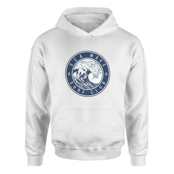 Sea Wave Surf Club Hoodie XL - Beyaz