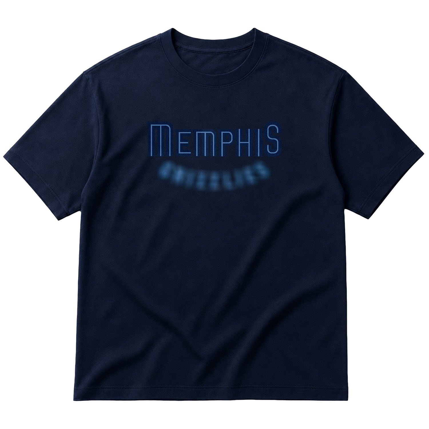 Memphis Oversize Tişört L - İndigo Mavisi