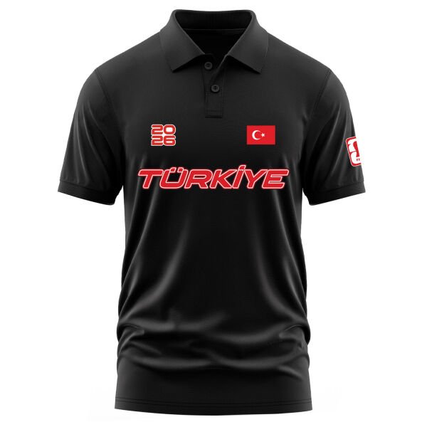 Türkiye 2026 Polo Tişört M - Siyah