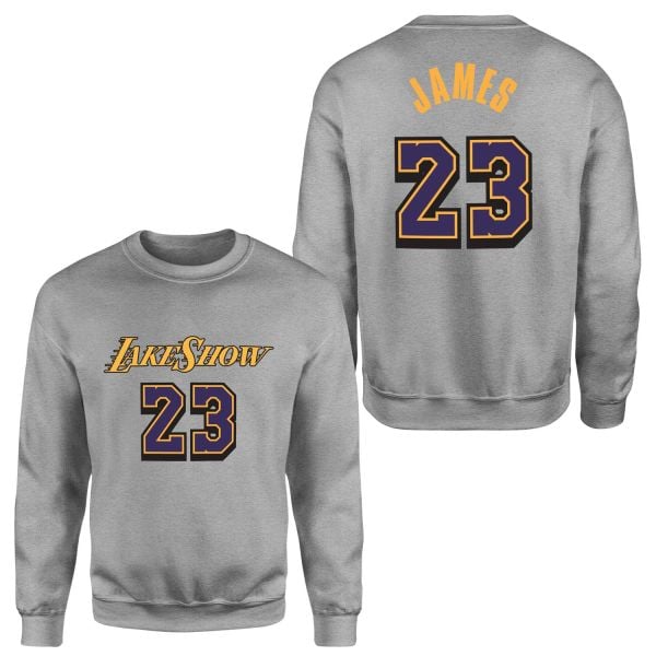 LeBron James 23 LakeShow Sweatshirt M - Gri