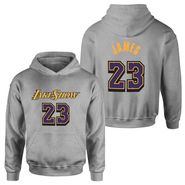 LeBron James 23 LakeShow Hoodie M - Gri