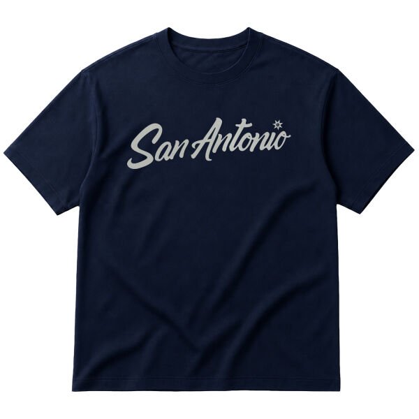 San Antonio Oversize Tişört L - İndigo Mavisi