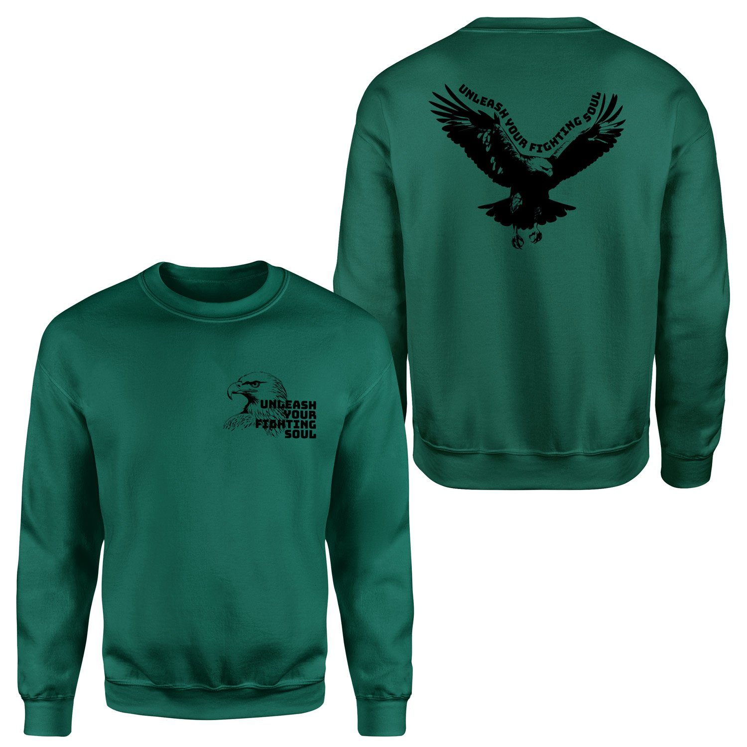 Unleash Your Fighting Soul | Eagle Sweatshirt M - Nefti Yeşili