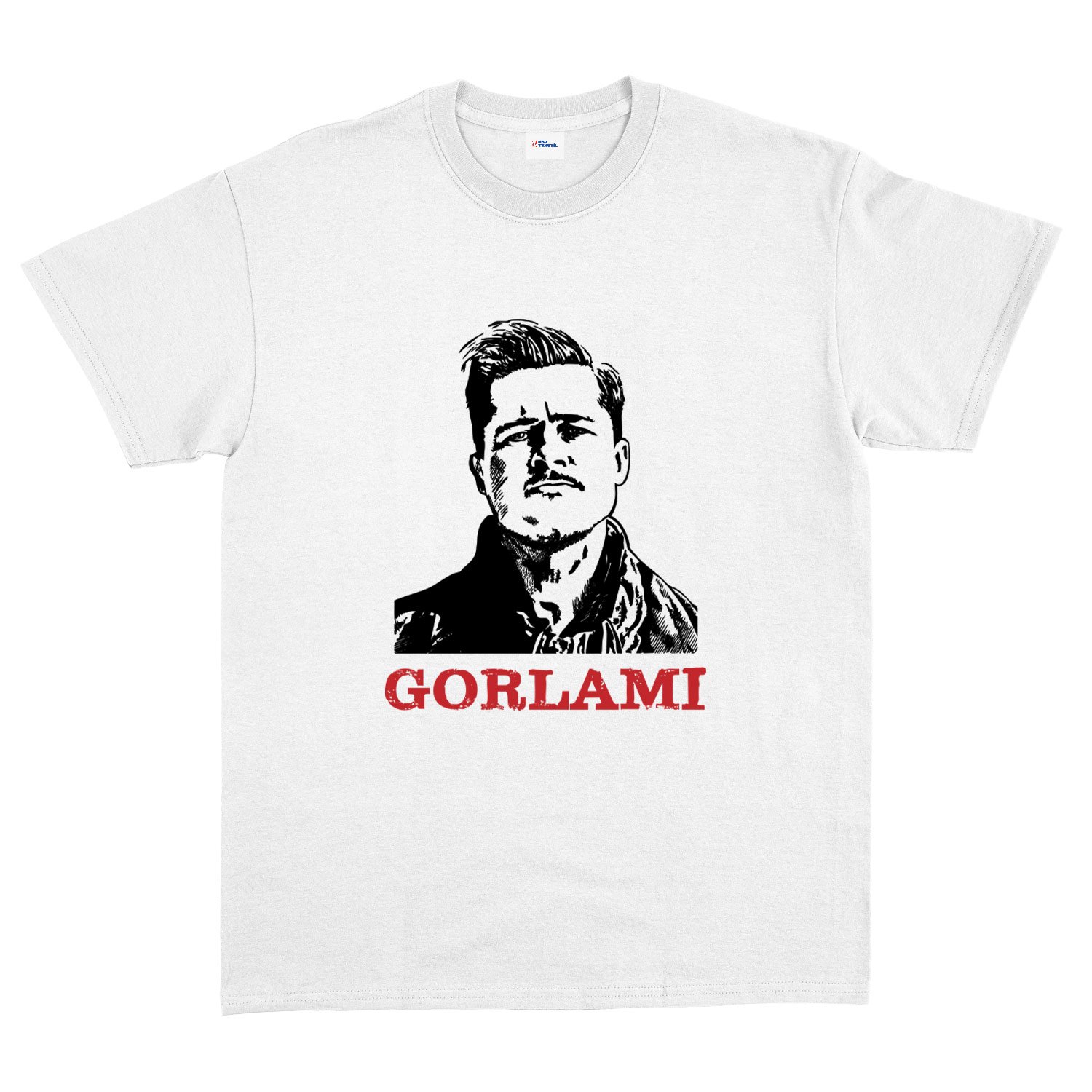 Gorlami | Brad Pitt Tişört L - Beyaz