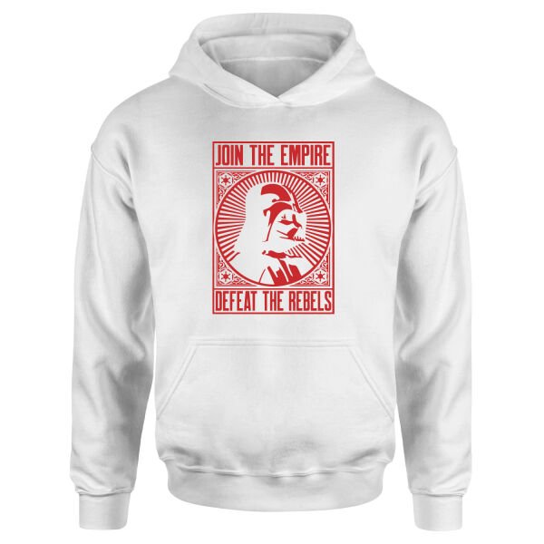 Join the Empire, Defeat the Rebels Hoodie XL - Beyaz