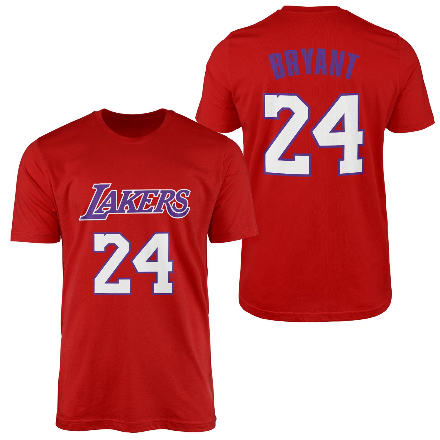 Kobe Bryant 24 Lakers Forma Tişört L - Kırmızı