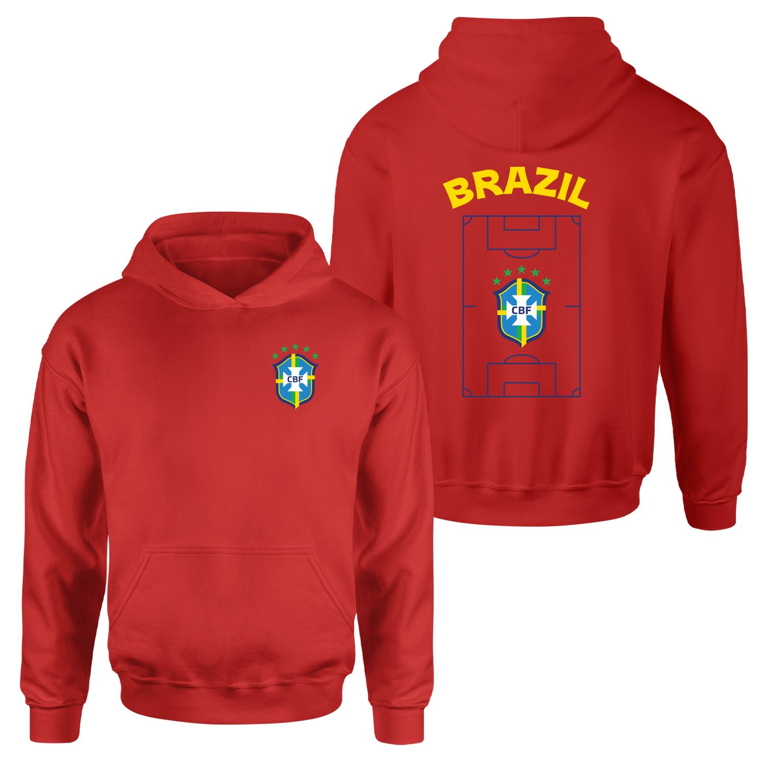 Brezilya Dünya Kupası 2026 Hoodie L - Kırmızı