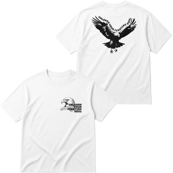 Unleash Your Fighting Soul | Eagle Oversize Tişört L - Beyaz