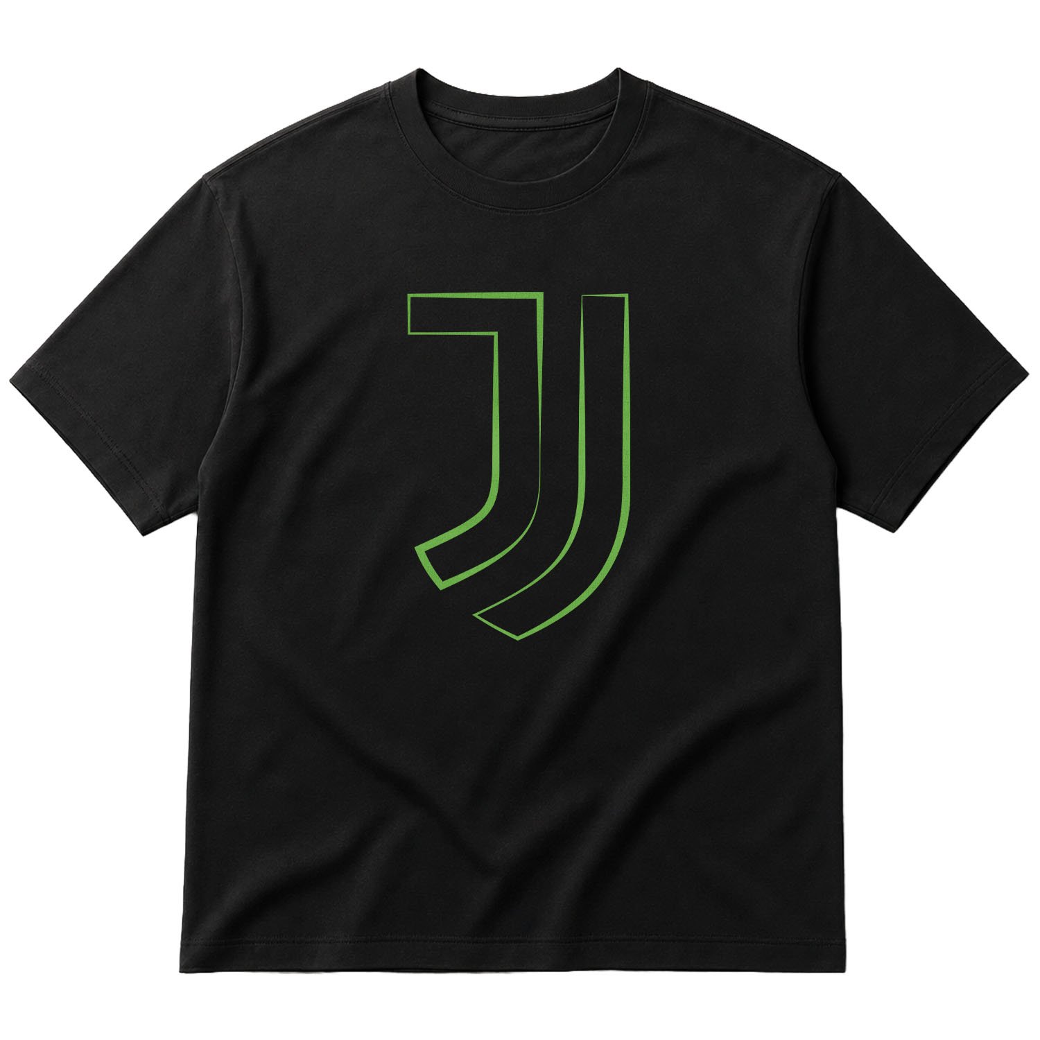 Juventus Green Strokes Oversize Tişört L - Siyah