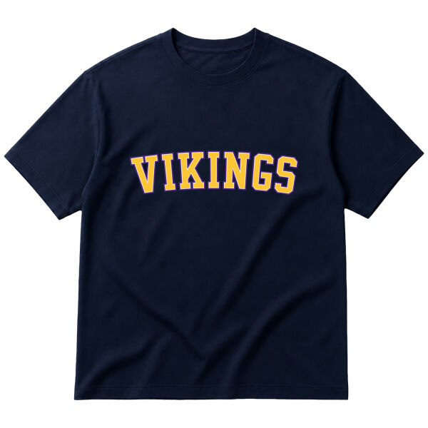 The VIKINGS Oversize Tişört M - İndigo Mavisi