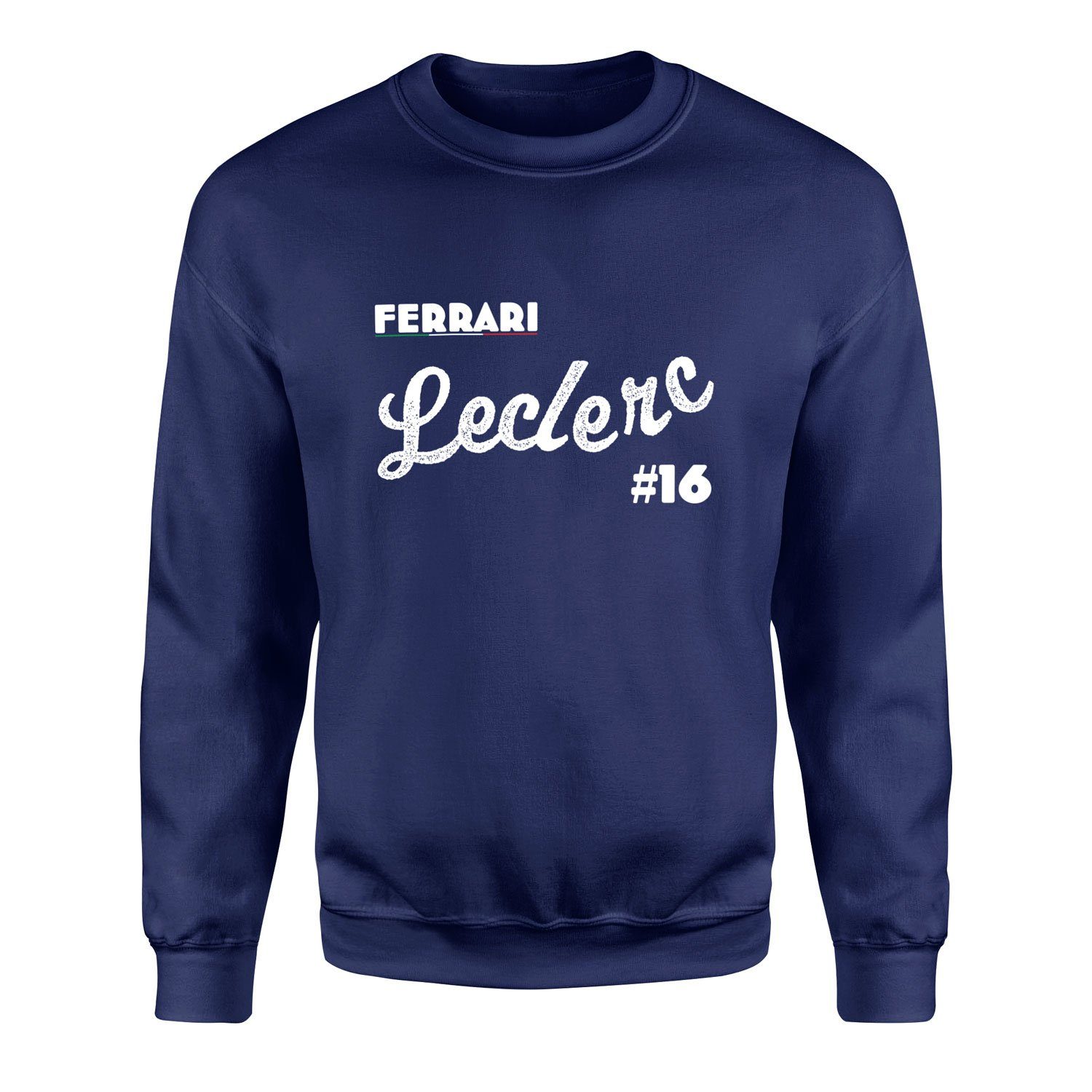 Charles Leclerc Cursive Illustration Sweatshirt S - İndigo Mavisi