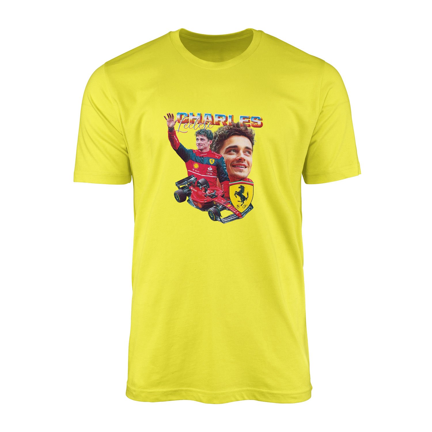 Charles Leclerc Tişört XXL - Sarı