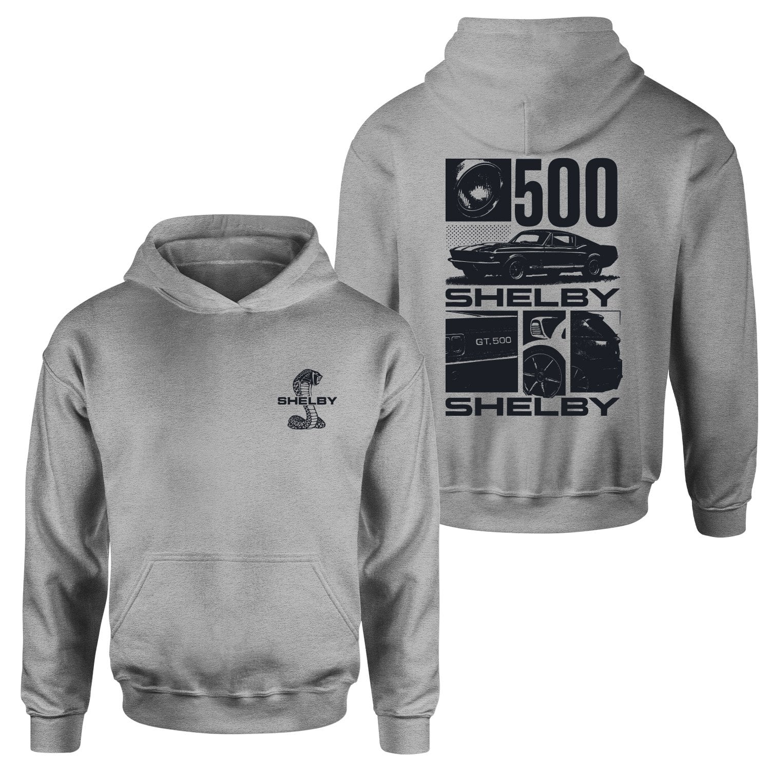 Shelby GT 500 Hoodie M - Gri