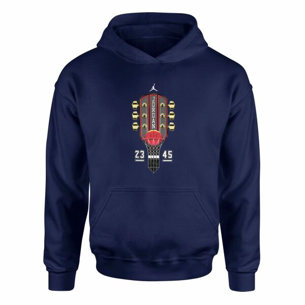 Air Jordan Guitar Hoodie S - İndigo Mavisi