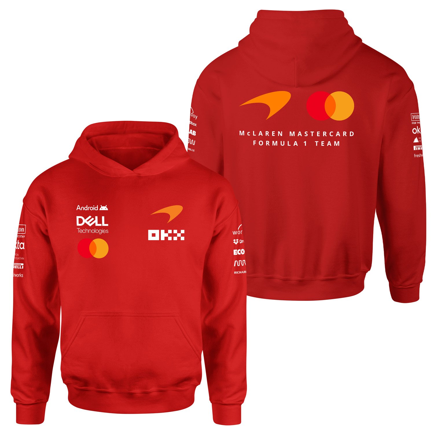 McLaren Racing 2026 Teamline Hoodie XXL - Kırmızı