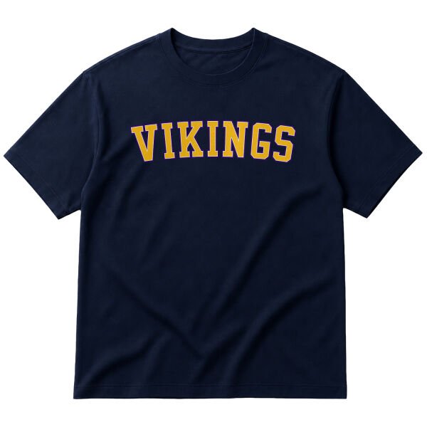 The VIKINGS Oversize Tişört L - İndigo Mavisi