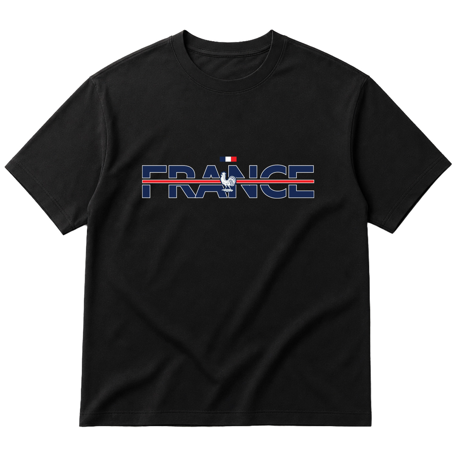 Équipe de France Oversize Tişört L - Siyah