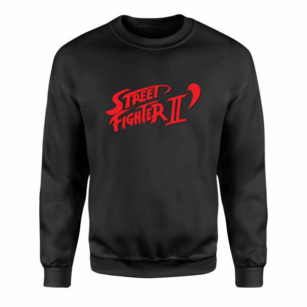 Street Fighter II Sweatshirt XXL - Siyah