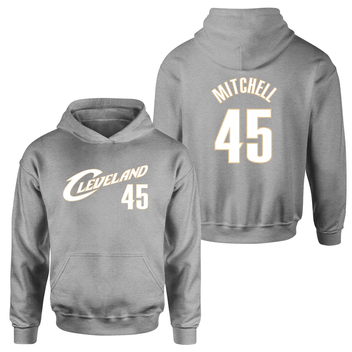 Donovan Mitchell Cleveland 45 Forma Hoodie L - Gri