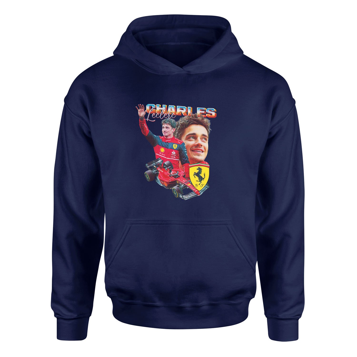 Charles Leclerc Hoodie XXL - İndigo Mavisi