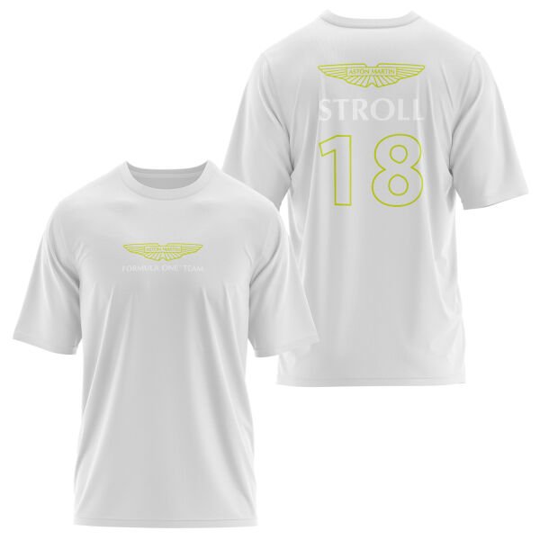 Lance Stroll | Aston Martin Basic Oversize Tişört S - Beyaz