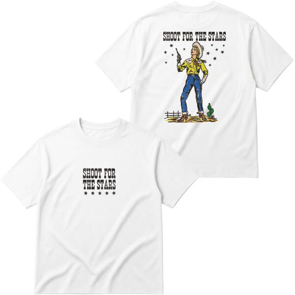 Shoot For The Stars Oversize Tişört M - Beyaz