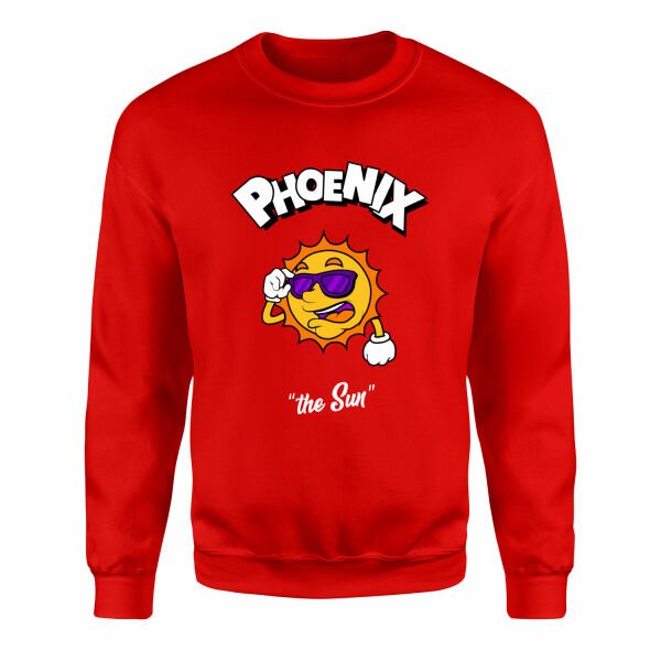 Phoenix Cartoon Sweatshirt L - Kırmızı