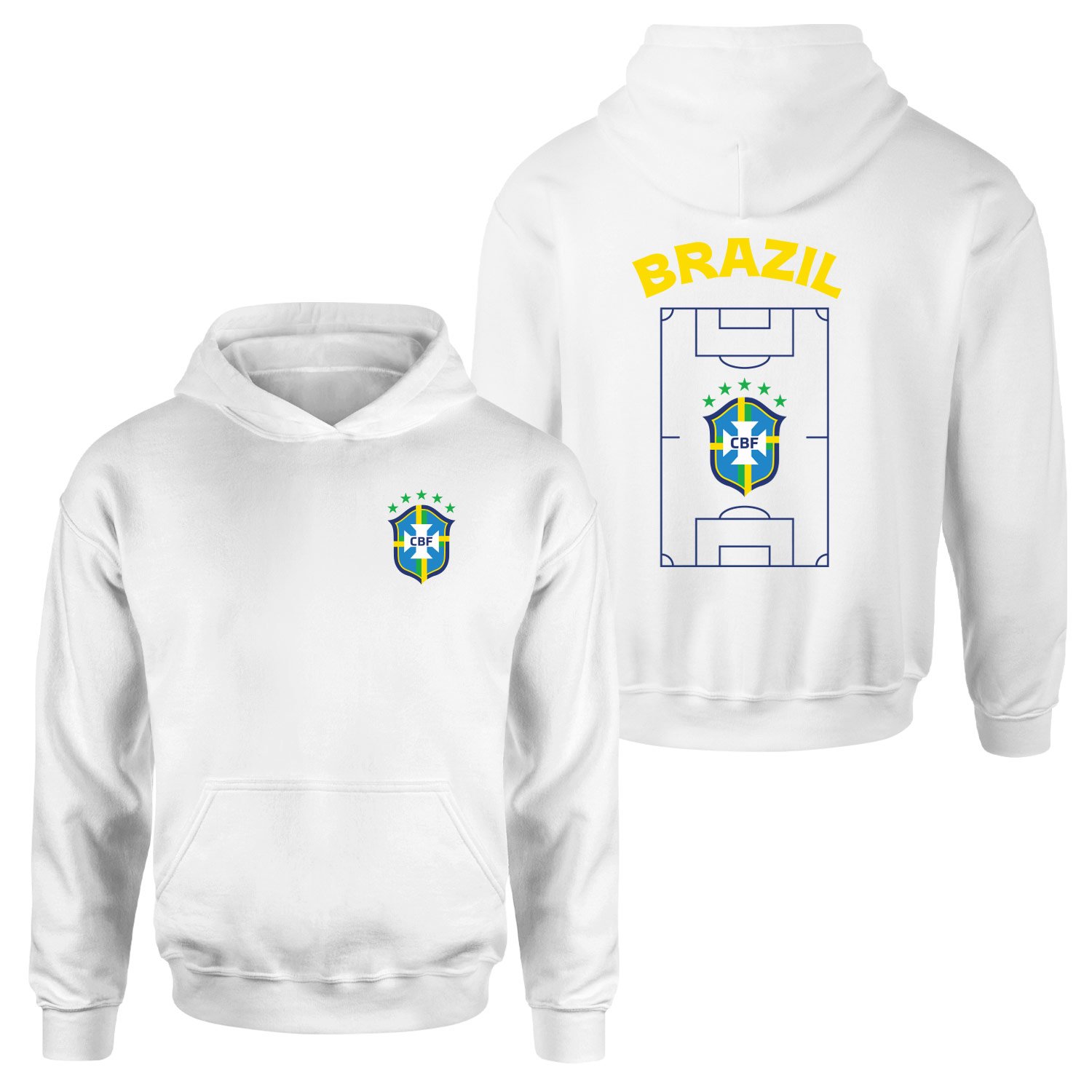 Brezilya Dünya Kupası 2026 Hoodie XXL - Beyaz