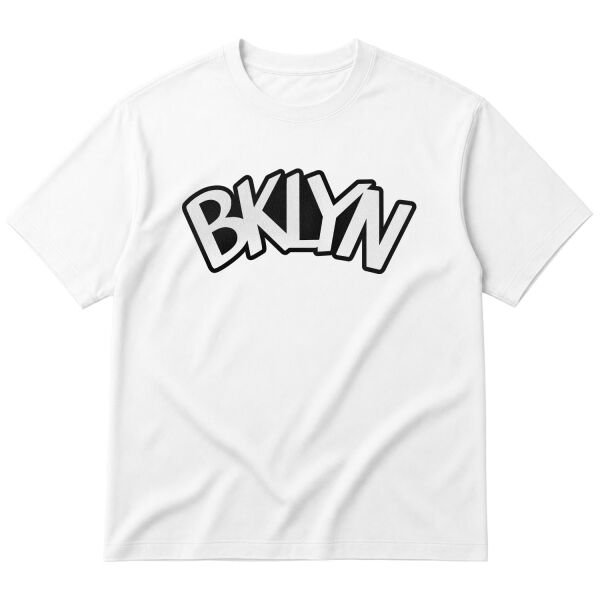 BKLYN Oversize Tişört S - Beyaz