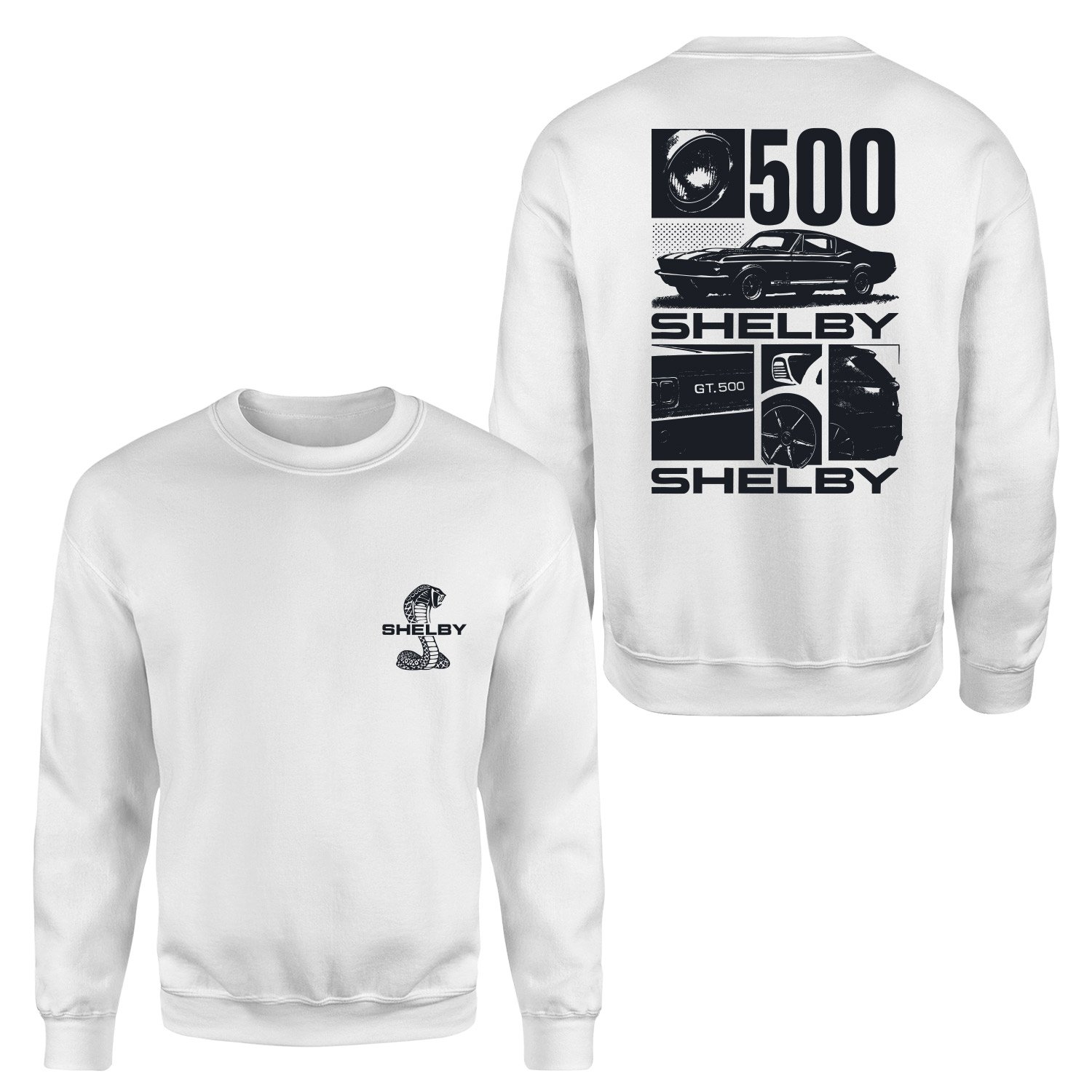 Shelby GT 500 Sweatshirt S - Beyaz
