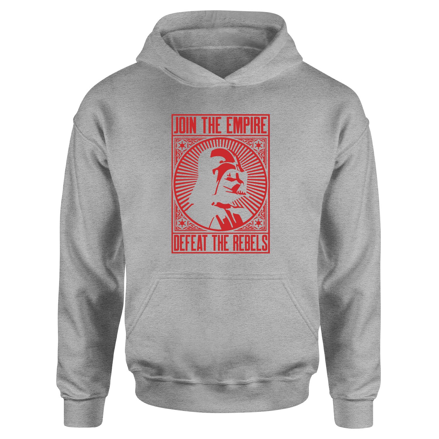 Join the Empire, Defeat the Rebels Hoodie XL - Gri