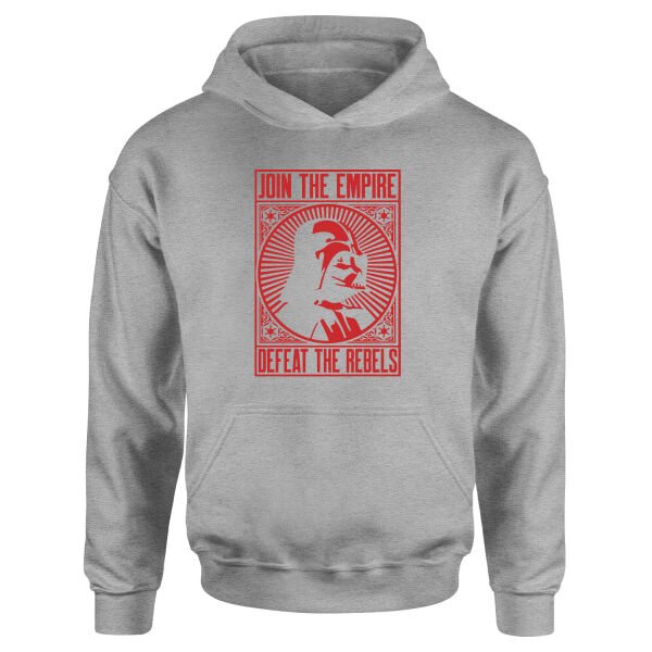 Join the Empire, Defeat the Rebels Hoodie XL - Gri