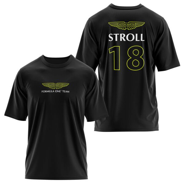 Lance Stroll | Aston Martin Basic Oversize Tişört S - Siyah