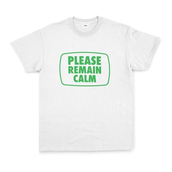 Please Remain Calm | Fallout Tişört XL - Beyaz