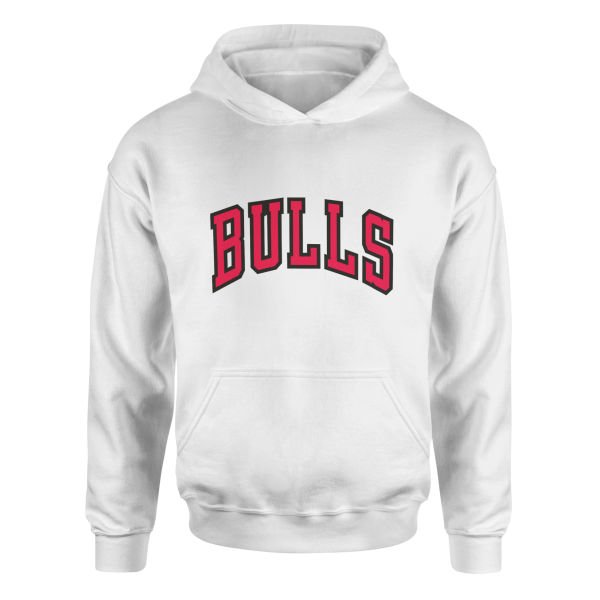 BULLS Hoodie S - Beyaz