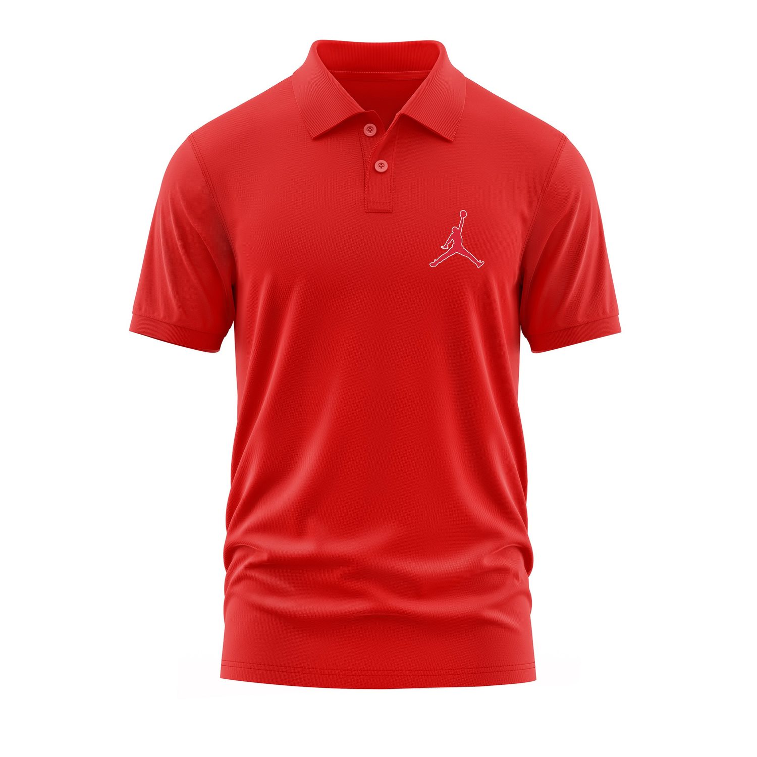 Air Jordan Red Stroked Polo Tişört S - Kırmızı