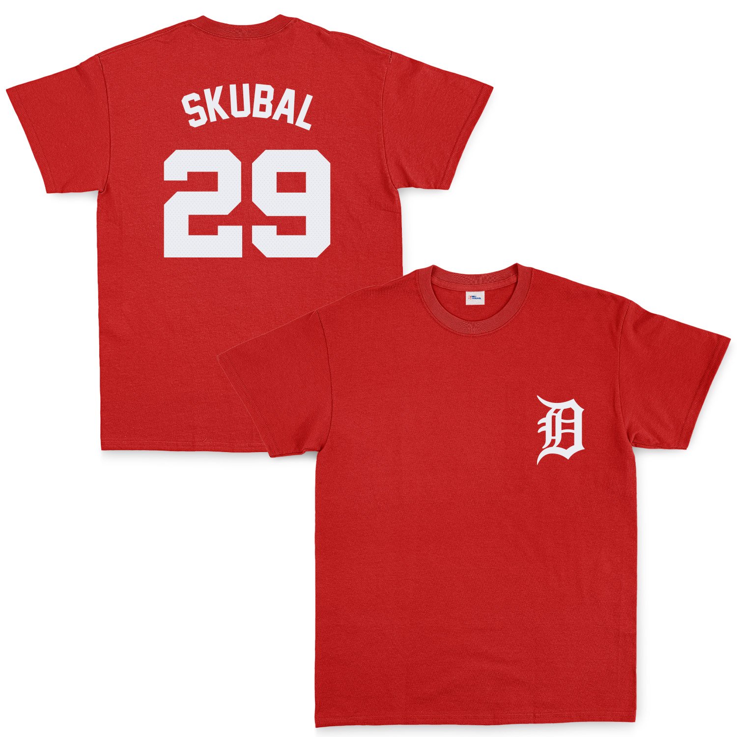 Tarik Skubal 29 Detroit Tigers Jersey Tişört XXL - Kırmızı