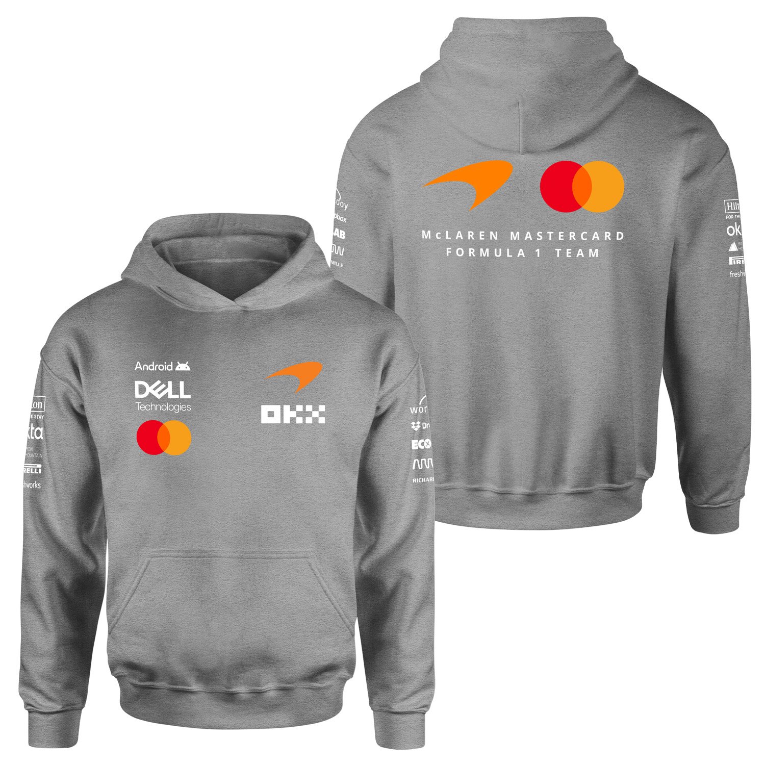 McLaren Racing 2026 Teamline Hoodie XXL - Gri