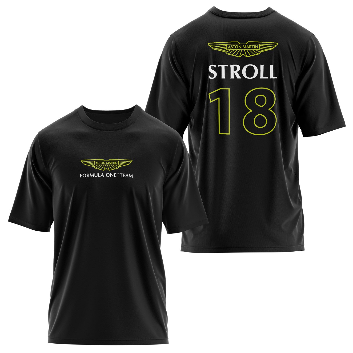 Lance Stroll | Aston Martin Basic Oversize Tişört XL - Siyah